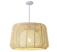 HCIPJQY Minimalist Lantern Pendant Light Retro Hemp Rope Weaving Lampshade Modern Schoolhouse Hanging Lamp Bedroom Living Room Cafe Hotel Chandelier in Japanese Style