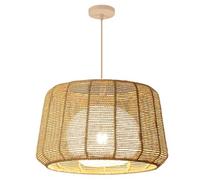 HCIPJQY Minimalist Lantern Pendant Light Retro Hemp Rope Weaving Lampshade Modern Schoolhouse Hanging Lamp Bedroom Living Room Cafe Hotel Chandelier in Japanese Style