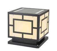 HCIPJQY Modern Chinese Style Pillar Light 3 Brightness Modes Decorative Solar Lights Solar Lantern Metal Column Lights with Waterproof IP65 Standards for Fence Deck Garden Or Patio Posts