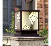 HCIPJQY Modern Lamp Posts for Outside Square Landscape Lamp Galvanized Steel Body Post Lights Square Outdoor Light Fixtures Classical Post Lantern Courtyard Fence Pillar Post Light