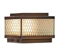 HCIPJQY Modern Waterproof Lawn Column Cap Lamp Farmhouse Rustic Gate Bollard Pillar Light European Exterior Fence Landscape Lamp Waterproof Post Lights with Glass Shade,Copper