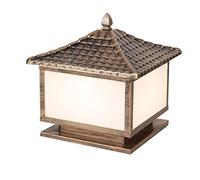 HCIPJQY Outdoor Patio Lighting Post Lights Fixture Fits 4x4 Post Classical Garden Pillar Lamp with Square Acrylic Shade Farmhouse Rustic Backyard,Walkway Column Lamp in Rust Bronze Finish