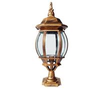 HCIPJQY Outdoor Post Lantern Glass Lamp Shade Courtyard Fence Wall Pillar Headlight External European Landscape Pedestal Post Lamp Fixtures Rainproof Column Lights for Fence Yard Lawn Garden Decor