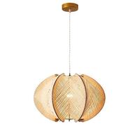 HCIPJQY Southeast Asian Wooden Birdcage Suspension Lamp Hand-Woven Hemp Rope Pendant Light Shade Unique Creative Lantern Light Fixtures Restaurant Bar Breakfast Creative Chandelier