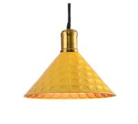 HCIPJQY Yellow Lighting Fixture for Homes Cone Hammered Metal Pendant Hanging Lamp Modern Hardwired Ceiling Chandelier Restaurant Shop Bar Hallway Balcony Pendant Light Fixtures