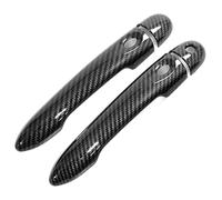 HCKCLMBMZW for Alpine A110 2017-2022 Single-Hole Door Handle Covers Exterior Cup Protector Anti-Scratch Trim Kit Door Handle Cover(Dual Smart Carbon Fiber Pattern)