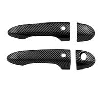 HCKCLMBMZW for Ghibli for Quattroporte for Levante Single Hole Dual Sensor Exterior Door Handle Protective Cover Anti-Scratch Accessories Protector Door Handle Cover(2 Doors Carbon Fiber Pattern)