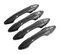 HCKCLMBMZW for IX35 2009-2017 Single Hole Door Handle Decoration Bowl Modification Anti-Scratch Accessories Car Guard Trim Protector Door Handle Cover(Carbon Fiber Pattern)