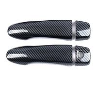 HCKCLMBMZW for Tiida 2016-2024 Single Hole Exterior Door Handle Bowl Anti-Scratch Modification Accessories Car Body Guard Trim Protector Door Handle Cover(2 Doors Carbon Fiber Pattern)