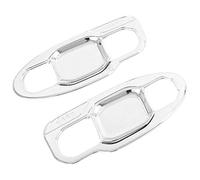 HCKCLMBMZW for Wrangler for Rubicon 2018-2021 Hollow-Out Door Handle Bowl Trim Anti-Scratch Modification Protector Door Handle Cover(2 Door Bowl B Type - Electroplating)