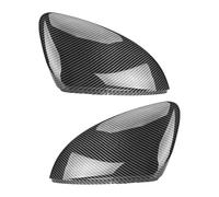 HCKCLMBMZW Side Mirror Indicator For VW For G&olf MK7 7.5 GTI 7R Carbon Look/Bright Black/Matte Chrome 2 Pieces Mirror Caps Rear View Case Cover(Carbon Look Black)