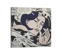 HCLHB Roy Lichtenstein Drowning Girl Poster Decorative Painting Canvas Wall Posters And Art Picture Print Modern Family Bedroom Decor Posters 28x28inch(70x70cm)