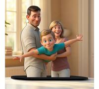 HCLRIU Custom Cartoon Figurines Personalized Acrylic Desktop Photo Decor Unique Office/Home/Bedroom Portrait Decor Birthday & Christmas Gifts Suitable for Family/Couples/Friends