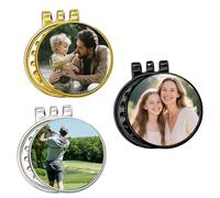 HCLRIU Custom Golf Ball Marker Hat Clip, Personalized Magnetic Golf Ball Markers Hat Clips with Photo/Logo/Name, Custom Golf Accessories Gifts for Men Women Golfers Father's Day