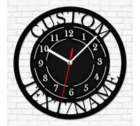 HCLRIU Personalized Garage Wall Clock Custom Name/Text Metal Wall Clock with Colorful Light Decor for Garages Living Rooms Kitchens Studios and Bedrooms A Thoughtful Gift for Husbands Fathers and Men