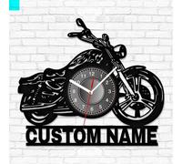 HCLRIU Personalized Garage Wall Clock Custom Name/Text Metal Wall Clock with Colorful Light Decor for Garages Living Rooms Kitchens Studios and Bedrooms A Thoughtful Gift for Husbands Fathers and Men