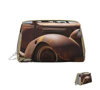 HCLYvexiria Cosmetic bag Travel Makeup Bag Waterproof Toiletry Pouch Portable Wide open Pouch Desert Wheels Abandoned Makeup Organizer Case Large Capacity Zipper Pouch Toiletry bag for women, Desert