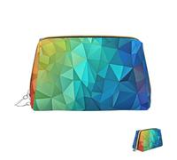 HCLYvexiria Cosmetic bag Travel Makeup Bag Waterproof Toiletry Pouch Portable Wide open Pouch Red blue green feathers Makeup Organizer Case Large Capacity Zipper Pouch Toiletry bag for women, Rainbow