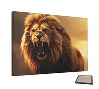 HCLYvexiria Decorative Painting Wall Art Canvas Painting Angry Roaring Lion Posters Decorative Aesthetic Painting for Living Room Unframed to Hang Canvas Wall Decor for Room Bedroom