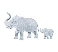 HCM Kinzel 59176 Heart 3D Crystal Puzzle Elephant Couple, Gray
