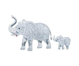 HCM Kinzel Crystal Puzzle 59176 3D Elephant Couple 46 Pieces