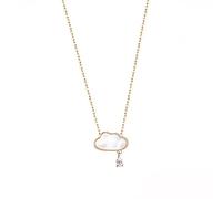 HCMA 925 Silver Shell Cloud Pendant Necklace for Women Anniversary Wedding Party Jewelry The for women