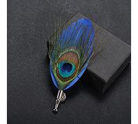 HCMA Classic Peacock Feather Brooch Scarf Buckle Lapel Pins & Brooches Jewelry Bridge Suit Wedding Men Accessories