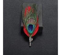 HCMA Classic Peacock Feather Brooch Scarf Buckle Lapel Pins & Brooches Jewelry Bridge Suit Wedding Men Accessories