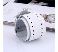 HCMA New Vogue Vintage Genuine Leather Bracelets Brown Black White Punk Wide Cuff Bracelets Bangles for Women Men