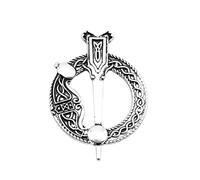 HCMA Outlander Brooch Thistle Celtic Knot Kilt Pin Brooch Scottish National Flower Brooches Women Men Viking Norse Jewelry
