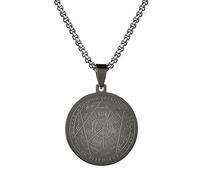 HCMA Punk Men's The Seal of The Seven Archangels Necklaces Male Stainless Steel Male Pendant Necklaces Amulet Jewelry Gift