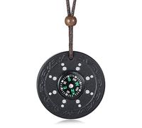 HCMA Trendy Pride Necklace Compass Quantum Necklaces for Men Science Scalar Energy Anti EMF Radiation Protection Gifts