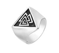 HCMA Viking Myth Odin Triangle Masonic Titanium Steel Men's Punk Hip hop Rock Rings Simple for Man Boyfriend Biker Jewelry Creativity Gift