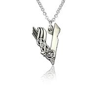 HCMA Vikings Legends Necklace Viking V Logo Pendant Necklace Ragnar Lodbrok Jewelry For Men Women Birthday Gift