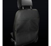 HCMAX 2 Pack Kick Mat Car Seat Back Protector Waterproof Easy to Clean Multifunctional Organizer Storage Bag Travel Accessory PU Leather Black