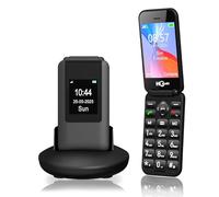 HCMOBI 4G Flip Mobile Phone for Elderly, Big Button Senior Phone, Basic Flip Phone,2.8" +1.5" Dual LCD Screen,1400mAh Battery,Bluetooth,SOS Button,Camera,FM (Black)