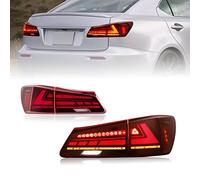 HCmotion Tail lights Assembly for 2006-2013 Lexus Sedan XE20/IS250/IS350/ISF, Tail Lamp With Start UP Animation LED DRL light & Sequential Turn Signal,Plug-and-play, LED Tail Lights Replacement