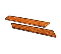 HCmotorku 2pc Reflectors Saddle Bag Latch Motorcycle Side Reflector Visibility Fit for Harley Touring Street Glide Electra Glide Road Glide Road King 2014-2020 Orange