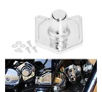 HCmotorku Motorcycle Solenoid Cover Push Starter Button Starter Button Cover Fit for Harley Dyna Street Bob Fat Bob Touring Electra Glide 1991-2017 (Chrome Housing)