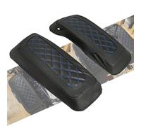 HCmotorku Saddlebag Lid Covers Hard Saddle Bags Lid Bra Covers Fit For Harley Touring Street Glide CVO Road King Electra Glide Ultra Limited Road King Special 2014-2025 (Blue Stitching)