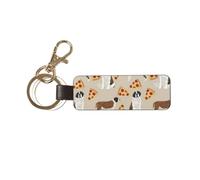 HCMuxisen St Bernard Dog Breed, PU Leather Keychain, Keychains Keyring Key Chain Ring 1 pc