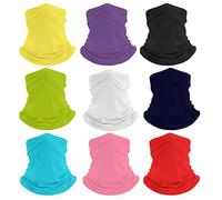 HCMY Balaclava 9 Pack Neck Gaiters Bandana Shiesty Mask Magic Scarf Headwear Tube UV Face Mask Headbands for women