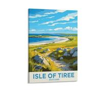 HCNEIAX Isle of Tiree Scotland Vintage Travel Poster 08x12inch(20x30cm) Modern Canvas Wall Art Posters for Living Room Decor Paintings for Home Decoration