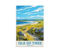 HCNEIAX Isle of Tiree Scotland Vintage Travel Poster 24x36inch(60x90cm) Modern Canvas Wall Art Posters for Living Room Decor Paintings for Home Decoration