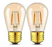 Hcnew Light Bulb E27 LED Warm White 2200K 1W Replaces 10 Watt Incandescent Retro LED Bulbs Filament LED Bulbs Vintage Edison ST45 S14 Light Bulbs Fairy Lights Ceiling Light 220V,Non Dimmable,2-Pack