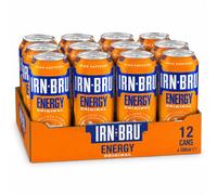 HCO IRN BRU Energy Drink Original, High Caffeine Sparkling, Big Flavour, for Gaming, Gym, Work & Study, 12 x 500ml Cans