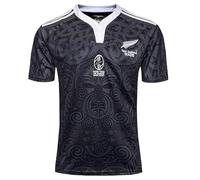 HCOISINI Rugby Jersey, 100th Anniversary New Zealand Maori Rugby T-Shirt, Football Jersey(S)