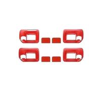 HCPAVEXT Car Interior Door Handle Decoration Cover for Chevrolet for Silverado 2014 2015 2016 2017 2018 Interior Car Handle(Red)
