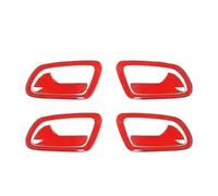 HCPAVEXT for Jeep for Grand Cherokee 2011 2012 2013 2014 2015 2016 2017 2018 2019 2020 Car Interior Door Handle Decoration Cover Interior Car Handle(Red)