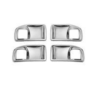 HCPAVEXT for Jeep for Wrangler JK 2011-2017 4-Door Interior Door Handle Bowl Decoration Cover Trim Stickers Interior Car Handle(Chrome)